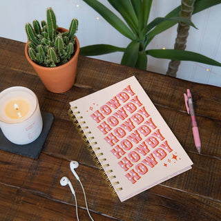 Howdy Partner Medium Spiral Notebook – 160 Lined Pages – Hardcover Wire-O Bound – 6.5" x 8.75"