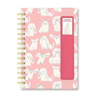 Watchdogs Oliver Notebook with Pen Pocket – Hardcover 160 Lined Pages – 5.75" x 8.25"