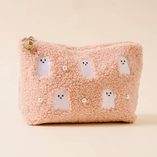 Teddy Pouch – Ghosts & Pearls | Fall Rectangle Sherpa Organizer
