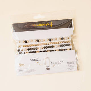 Tumbler Bracelet Stack-Midnight Glam