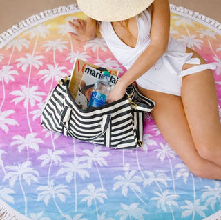 Beach Towel - Sunset Palm Ombre
