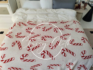 Christmas Luxe Blanket- Candy Cane