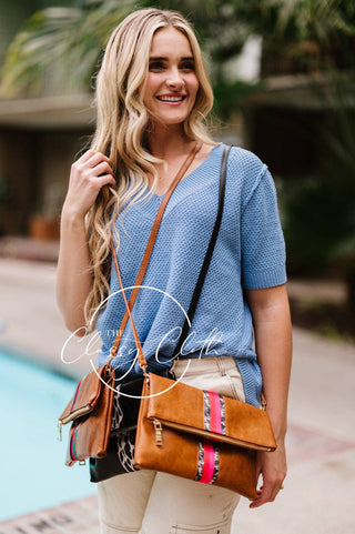 Penelope Foldover Crossbody Clutch