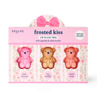 Beary Cute Holiday Lip Glaze Trio – Moisturizing & Plumping Lip Gloss Set