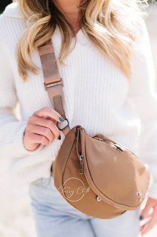 Margot Moon Belt Bag – Taupe, Black, Mocha & Blush | Nylon Crossbody