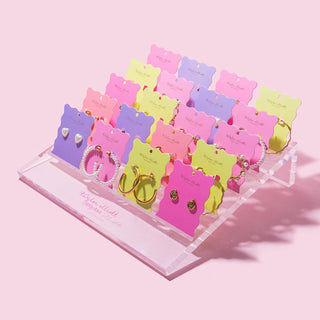 Maren Gold-Plated Bezel Gem Stud Earrings – 14k Gold Plated, Hypoallergenic