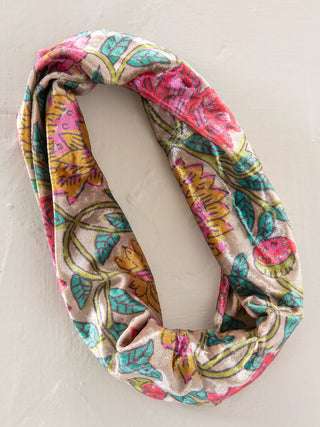 Velvet Boho Bandeau® Headband – Soft, Versatile & Effortlessly Chic -  Multicolored Lush Zinnias