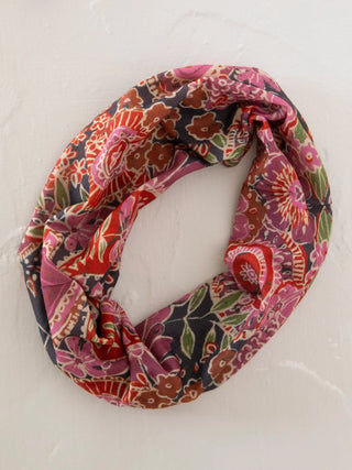 Half Boho Bandeau® Headband - Black Sketched Paisley