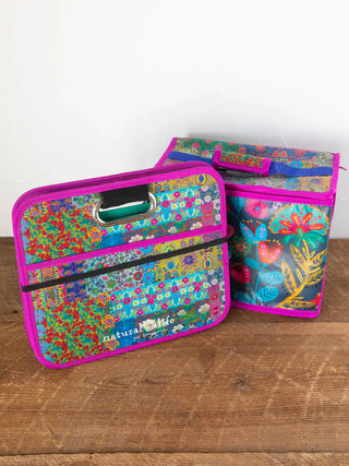 Car Trunk Organizer – Navy Folk Flower