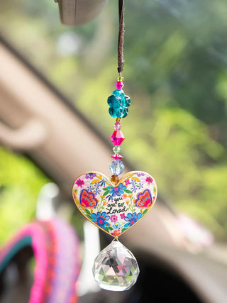 Sun Catcher Car Charm – Butterfly Heart or Angel