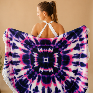 Beach Towel - Purple Tie Dye