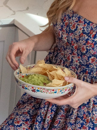 Personal Chip & Dip Bowl – Stoneware Snack Essential