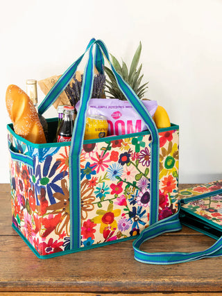 Set of 2 Heavy Duty Reusable Box Bags – Bright Floral Garden