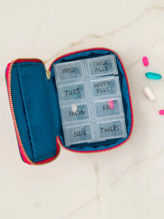 Getaway Daily Pill Case – Pink Neon Green