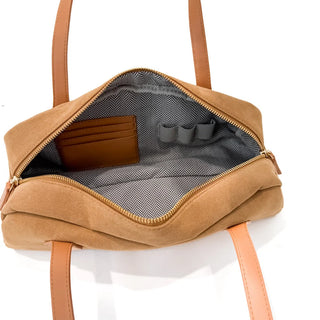 Sally Suede Shoulder Bag – Oat, Camel, or Black