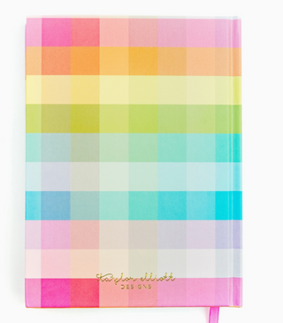 Hardcover Notebook - "Darling..." - Colorful Gingham