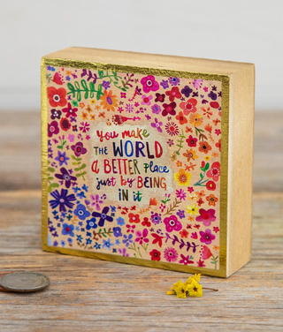 Natural Life Tiny Block Keepsake: World Better