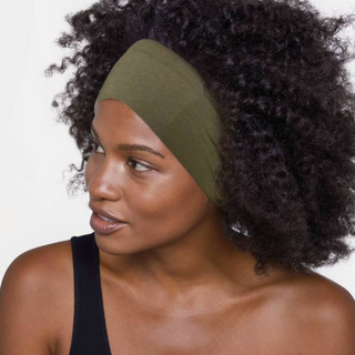 Cotton Adjustable Headband 2pc - Moss