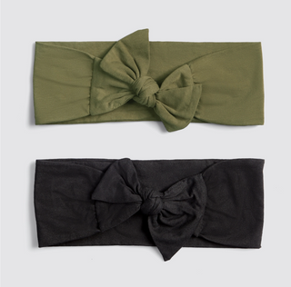 Cotton Adjustable Headband 2pc - Moss