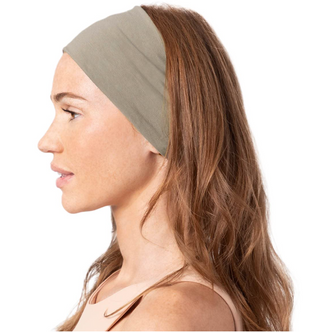 Cotton Adjustable Headband 2pc - Eucalyptus & Sand