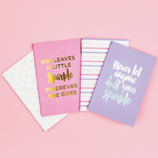 Mini Notebook Set - Sparkle Assortment - 4 Piece Set