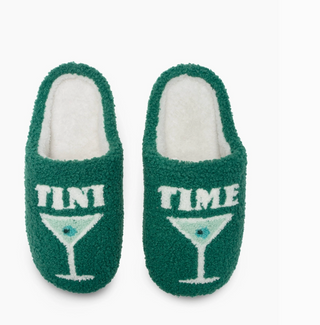 Indoor / Outdoor Slippers - Martini "Tini Time" - Green M/L