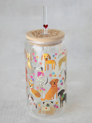Glass Tumbler with Lid & Straw – 16 oz