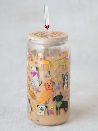 Glass Tumbler with Lid & Straw – 16 oz