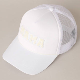 MAMA Chenille Patched Trucker Cap: LAVEN / ONE SIZE