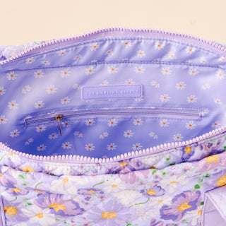 The Everyday Quilted Tote Bag-Bouquet Beauty Purple