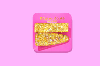 Hair Clip Set - Gold Confetti