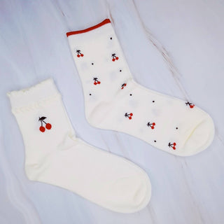 Cherries All Over Sock Set – Set of 2