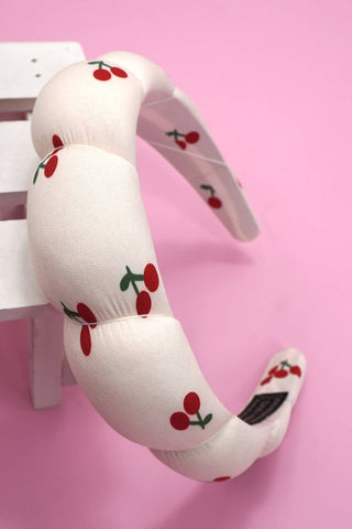 Cherry Puffed Spa Headband – Classic Soft Hair Band