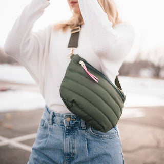 Jolie Puffer Belt Bag – Multiway Quilted Crossbody & Fanny Pack