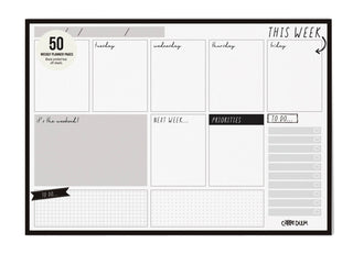 Carpe Diem Weekly Planner Pad: Feathers