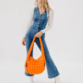 Carmen Quilted Hobo Tote Bag – Soft Quilted Shoulder Bag | 6 Colors