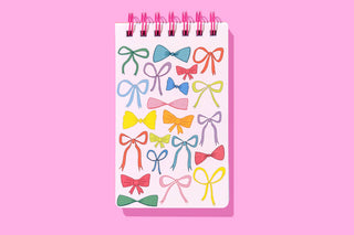 Spiral Top Notebook Collection – Wildflower, Colorful Bows, and Orange Floral