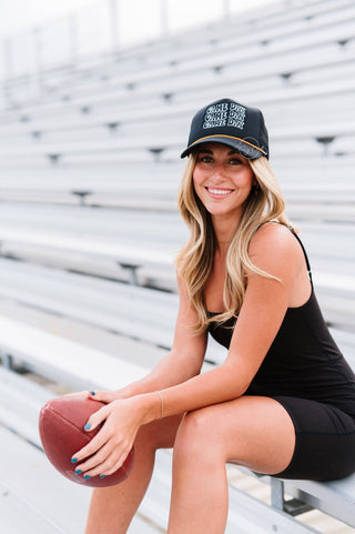 Game Day Embroidered Trucker Hat – Removable Beaded Band