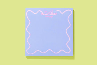 Blue & Pink Bow “Don’t Forget” Notepad – 6” x 6”, 100 Sheets