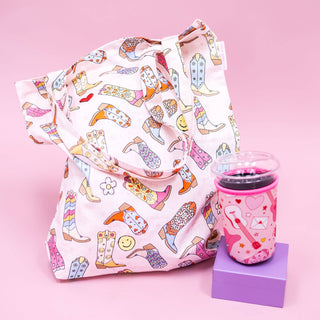 Western Cowgirl Boots Tote Bag