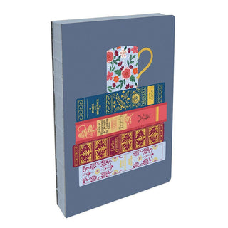 Fully Booked Medium Coptic-Bound Journal – 192 Lined Pages – Foil Hardcover – 6.5" x 8.625"