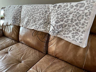 Luxe Blanket - Beige Leopard