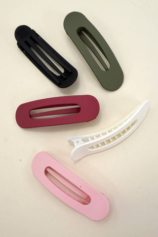 Oval Lay Down Flat Hair Claw Clip – Sleep-Friendly, Minimalist Grip