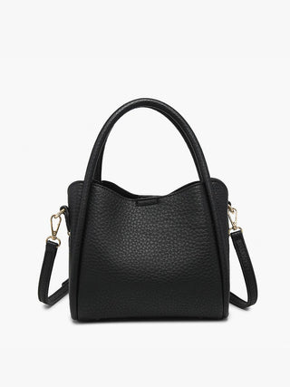 Ruby 3-Compartment Satchel – Dual Handles + Crossbody Strap