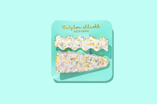 Hair Clip Set - Pearl Confetti