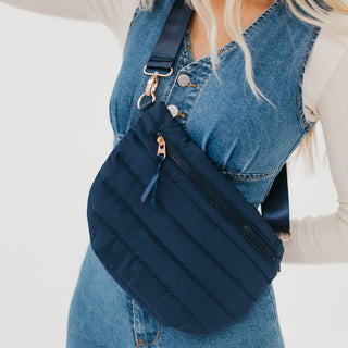 Jolie Puffer Belt Bag – Multiway Quilted Crossbody & Fanny Pack