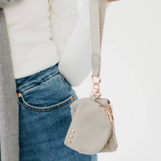 Wonderlust Woven Dual Pouch Wristlet – Checkered & Solid Colors