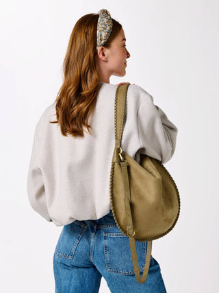 Piper Shoulder Bag – Whipstitch Trim Convertible Crossbody