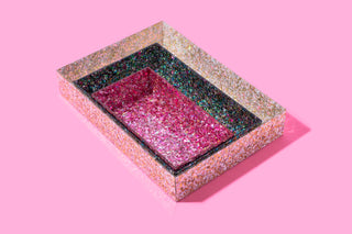 Acrylic Confetti Tray – 10" x 6" Colorful Display & Organizer