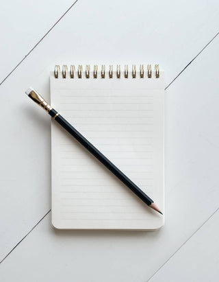 Idlewild Co. Hand-Painted Jotter Notebook – 5x7" Lined Spiral Notebook with Gold Detailing